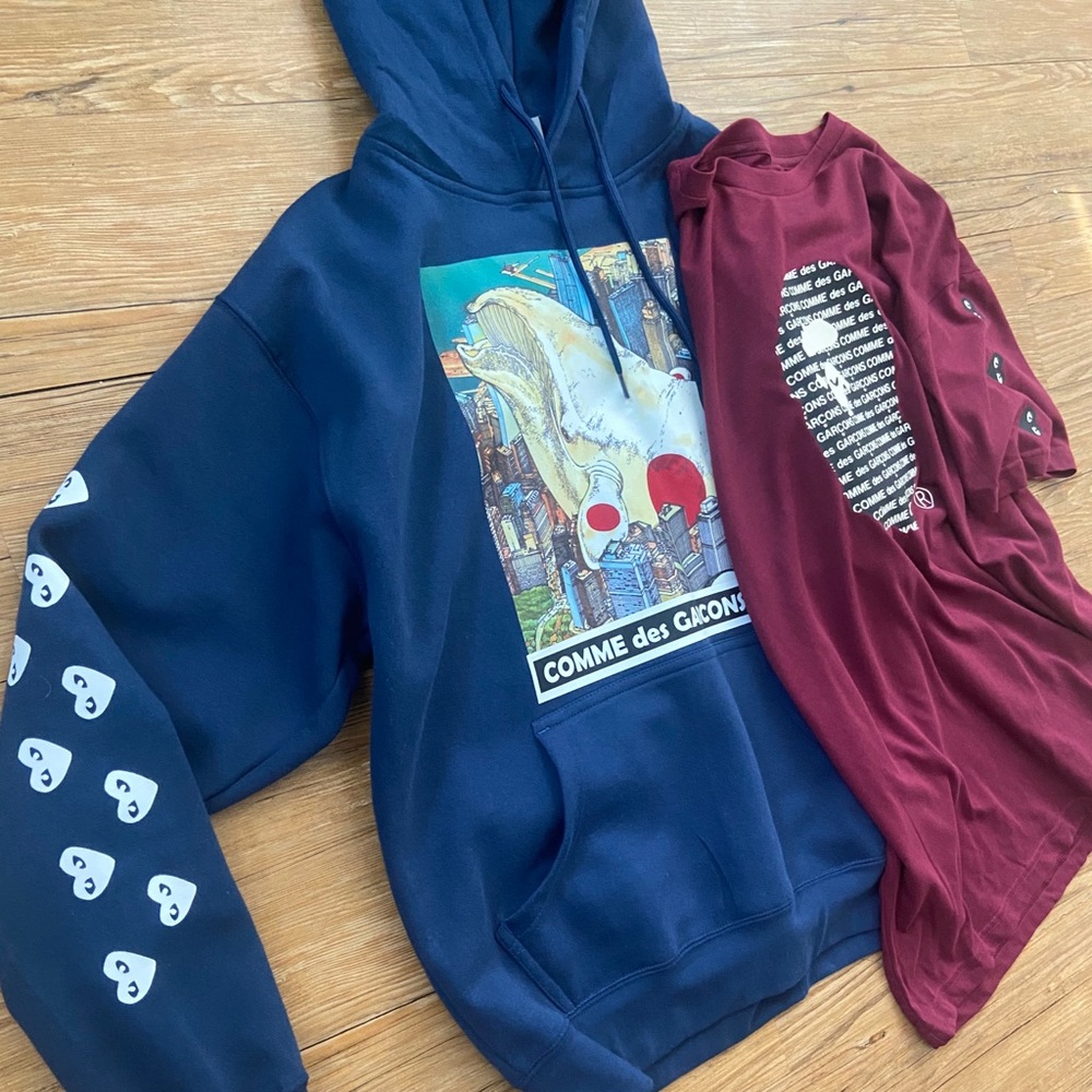 Come des garçons hoodie and shirt